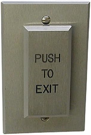 W5286-P23 Push Plate Exit Release and Access Control Switch, Legend "Push to EXIT" (Pack of 1)