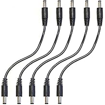 5 Pack DC 12 Volt 9 Volt and More Power Adapter Male to Male 6 Inch Patch Cable 2.1mm x 5.5mm