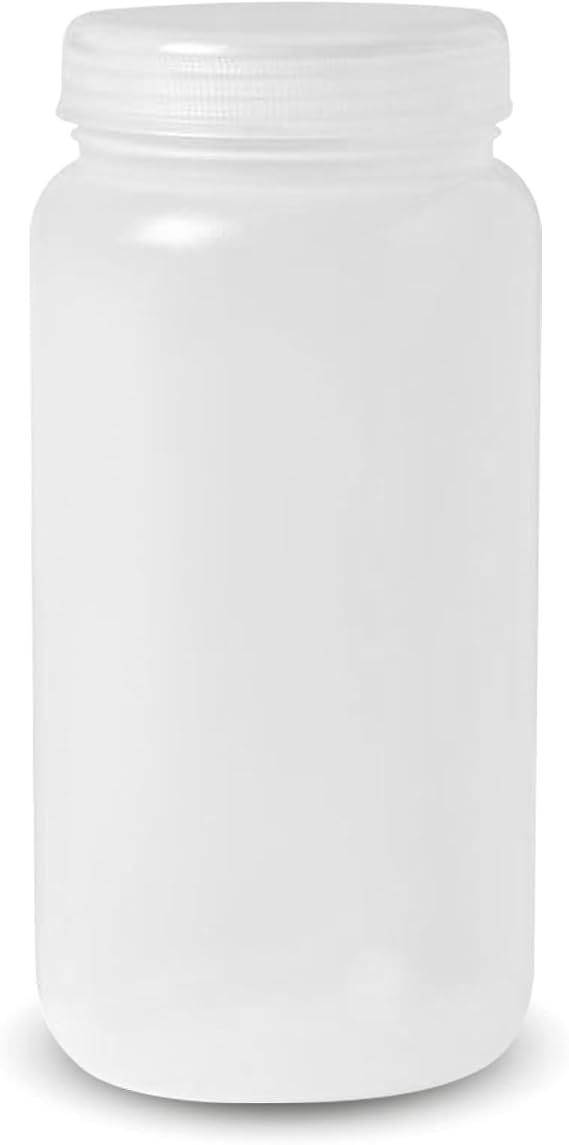 United Scientific UnistoreTM - Sample Container with Lid - Laboratory Grade Polypropylene Wide Mouth Reagent Bottle - 68 Oz Plastic Container with Lid (2000ml), Plastic Bottles with Lids, Pack of 1 | 68 oz Sample Container with Lid, Autoclavable, Leakproof, BPA & Phthalate Free, Shatter-Resistant Laboratory Bottles