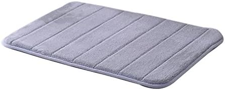 Cicilin Memory Foam Soft Bath Mats - Non Slip Absorbent Bathroom Rugs Doormats Rubber Back Runner Mat for Kitchen Bathroom Floors (Grey 60 * 90cm)