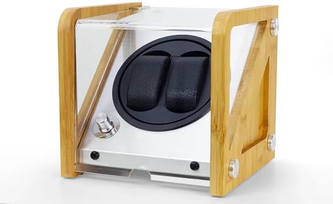 Automatic Watch Winder, 2 Watch Capacity, Bamboo