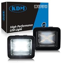 KDM Led License Number Plate Light withXFit for 2015-2022 Ford F150,2017-2020 Raptor Assembly Replacement,Pickup Truck Rear Tag Lamp Clear Lens 6000K White,2Pcs [Patent Pending]
