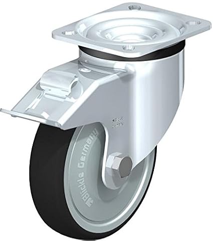 Blickle LK-Path 125K-1-FI-FK Swivel Caster, 4.92" Wheel Diameter, 550 lb. Load Capacity