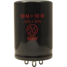 Capacitor - JJ Electronics, 500V, 50/50uF, Electrolytic