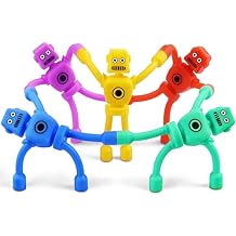 5PC Magnetic Robot Travel Toys for Kids Toddler Boys Sensory Fidget Toys Airplane Road Trip Car Travel Activities Essential Fridge Magnet Fidgets Classroom Must Have Gifts Toy for Boy 3 4 5 6 Year Old