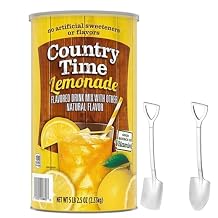 Candy Freezer Lemonade Powdered Drink Mix 1 Canister, 82.5 oz Includes Easy Measuring Scoop and Mini Metal Shovel Spoons
