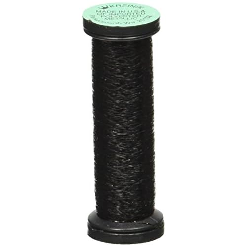 Kreinik Blending Filament 50m Metallic Thread for Sewing, 55-Yard, Hi Lustre Black