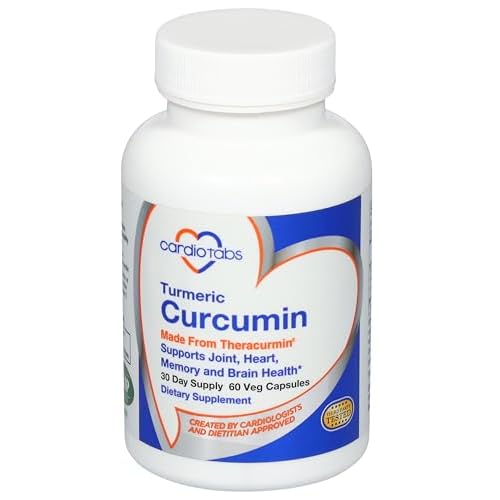 Curcumin from Theracurmin 600mg - Joint, Heart, Memory & Brain Supplement, Highly Absorbable Curcumin Supplements, 60 Vegetarian Curcumin & Turmeric Capsules, 30-Day Supply