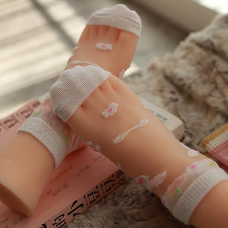 Realistic Silicone Feet, Soft Silicone Mannequin Foot Small Girl Fake Foot Model for Shoes Socks Diaplay, Photography Props ,1Pair,Skincolor
