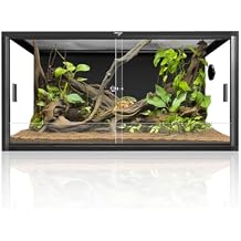 Wacool Terra 50 Gallon Reptile Tank, Large Terrarium for Bearded Dragons, Snakes, Leopard Geckos, Sliding Door & Top Ventilation, 36" x 18" x 18" Easy-to-Maintain Reptile Enclosure