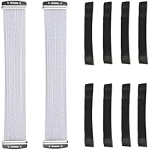 2 Pack Snare Drum Wire with Black Straps Set 20 Strand Spring Steel Wires Replacement Universal for 14 Inch Snare Drums Cajon Percussion Instrument Accessories