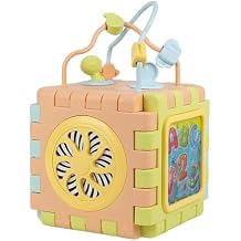 DOLU: 2-in-1 Educational Cube & Puzzle - Turn-Twist-Spin Activity Play Toy, Unfolds Flat, Block Shapes-Colors-Dimensions Learning, Toddlers Kids 12mo+