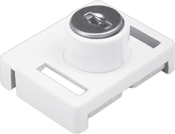 Prime-Line U 9839 1-23/32 In. White, Keyed Sliding Window Lock (Single Pack)