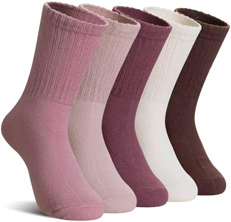 DoSmart Kids Girls Boys Socks Youth Teen Athletic Sport Basketball Soft Breathable Cotton Crew Socks 5 Pairs