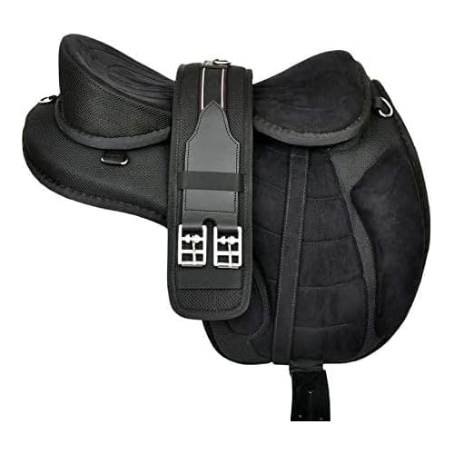 Micro Fiber Horse FREEMAX Treeless Saddle Tack Get Matching Girth & Strap Size:- 12 to 18 Inch Seat Available