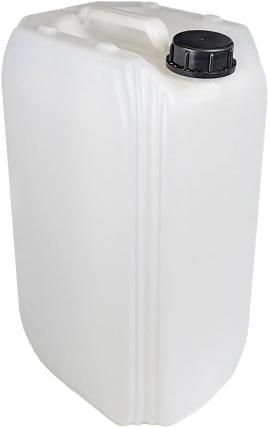 25L Water Container Heavy Duty, Food Grade HDPE Plastic Jerry Can Water Carrier, Stackable 25 Litre Drum Tank with DIN 61 Cap, Ideal for Camping, Water Storage, Car Washing, Emergency & Industrial Use