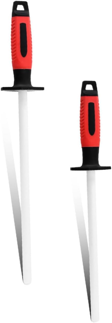 White Ceramic Knife Sharpener Honing Rod, Best Professional Knife Sharpening Tool,Knife Sharpeners For Kitchen Knives,Knife Sharpening suitable for professional chefs and home chefs