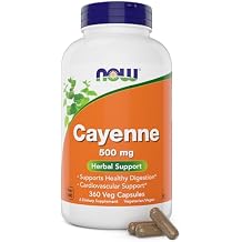 Now Cayenne (Capsicum annuum) 500 mg, 360 Veg Capsules
