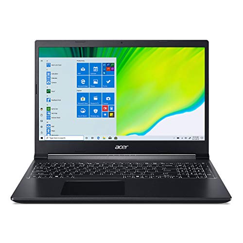 acer Aspire 7 Laptop, 15.6 Full HD IPS Display, 9th Gen Intel Core i5-9300H, NVIDIA GeForce GTX 1650, 8GB DDR4, 512GB NVMe SSD, Backlit Keyboard, Windows 10 Home, A715-75G-544V