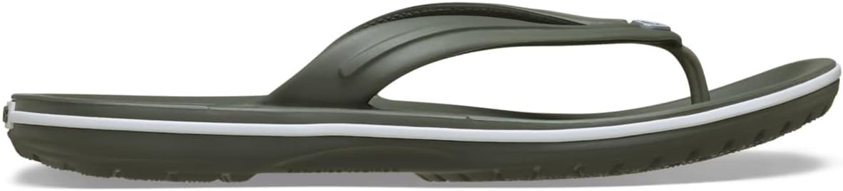 Crocs Unisex Adult Crocband Flip, Dusty Olive, 11 US