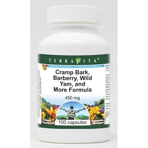 Cramp Bark, Barberry, Wild Yam, and More Formula - 450 mg 100 Capsules, ZIN: 512472