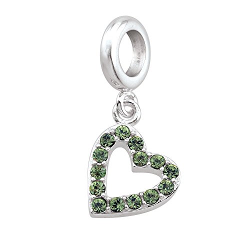 Persona Sterling Silver and Crystal Birthstone Beads, December
