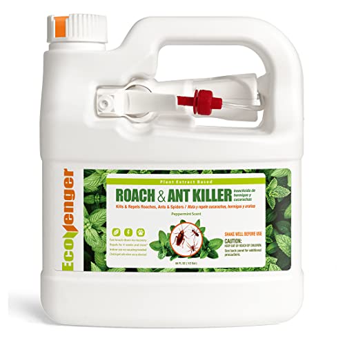EcoVenger Roach & Ant Killer 12 Gal Trigger Sprayer, Kills on Contact, Kills Ants & Other Indoor & Outdoor Crawling Insects, Natural & Non-Toxic, Pleasant Botanical Scent, Safe for Children & Pets