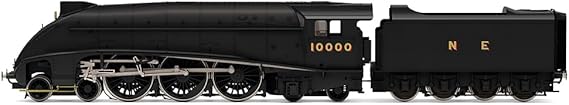 Hornby Steam Train - R30124 LNER, W1 Class,#39;Hush Hush' Streamlined, 4-6-4, 10000 - Era 4 00 Gauge Locomotives for Train Set, Engine Models for Adults - 1:76 Scale Model Gift