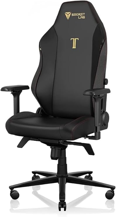 Secretlab TITAN Evo Stealth Stealth Gaming Chair Small PU Leather Secret Lab Desk Chair Office Chair Game Ergonomic Computer Chair 4D Armrest Gaming Furniture Adjustable Lumbar Support Gaming Chair Computer Chair Sitting Comfortable Telework Home Remote 165 Degree Reclining Black Gold Luxury Premium