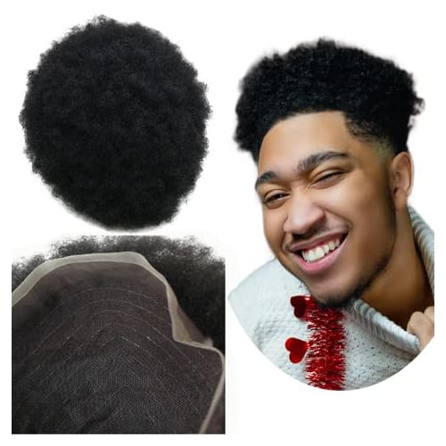 Toupee for Men Yanahair men hair pieces Mens Toupee Human Hair Replacement System mens lace hairpiece 100% European Real Human Hair Men Breathable Fine French Lace Hair System #1B Off Black, 8x10