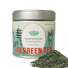 Premium Uji Sencha Green Tea Authentic Japanese Loose Leaf Tea from Kyoto, 1.41 oz (40g) Tin Freshly Harvested, Aromatic & Smooth Japanese food