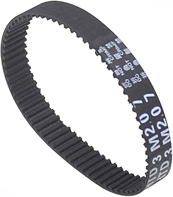 HTD-3M-345 Close Loop Pulley Timing Belt 10mm Width 3mm Pitch 345mm Perimeter Black Synchronous Belt Arc-shaped Teeth (3M-345-10mm)