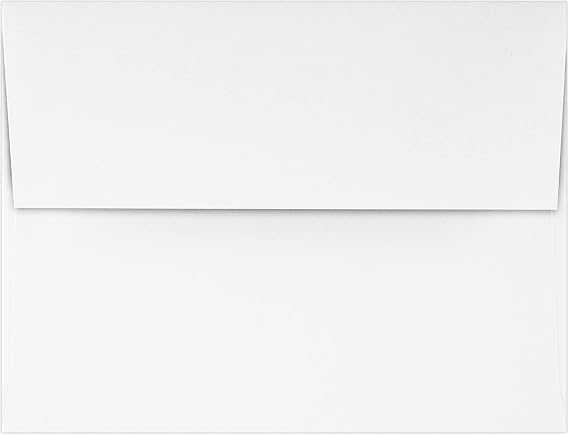 LUXPaper A2 Invitation Envelopes | 4 3/8" x 5 3/4" | Bright White | 24lb. Text | 50 Qty