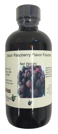 OliveNation Black Raspberry Flavor Fountain - 4 fl oz | Sugar Free Dark Red Liquid Adds Deep Berry Taste/Aroma in Ice Cream/Frozen Treats, Frosting/Filling, Sauce, Baking, Beverages
