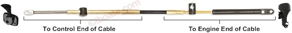Teleflex Control Cable Assembly, 600A Series, 11'