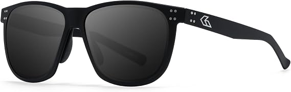 Gatorz Wraith Non-Polarized Hand Crafted Aluminum Sunglasses - Made in the USA (Black with Engraved Logo/Smoke Non-Polarized) - GZ-20-395