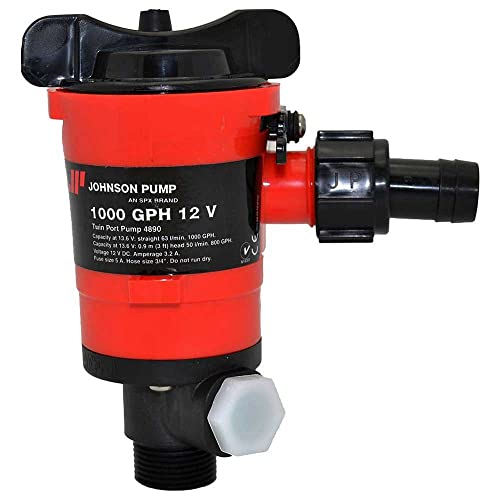 Johnson Pumps 48903 1000 GPH AeratorLivewell Pump, Black