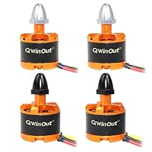 QWinOut 2212 920kv CW CCW Brushless Motor for 3-4S Lipo for F330 F450 F550 DIY Drone Kit Quadcopter Multirotor Motor (2 pcs CW + 2 pcs CCW)