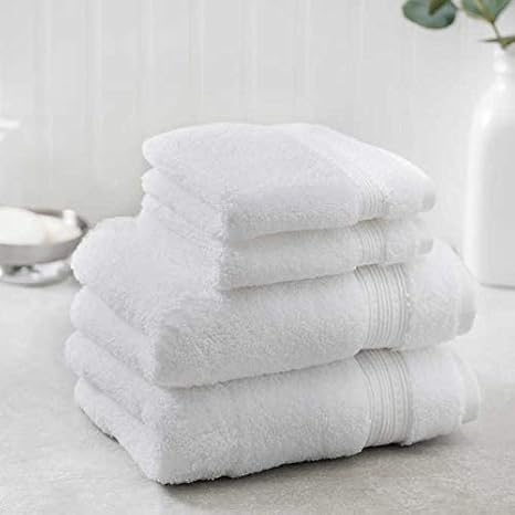 Charisma New Soft and Luxurious 4 Piece Towel Set | 2 Hand Towels and 2 Wash Cloths White