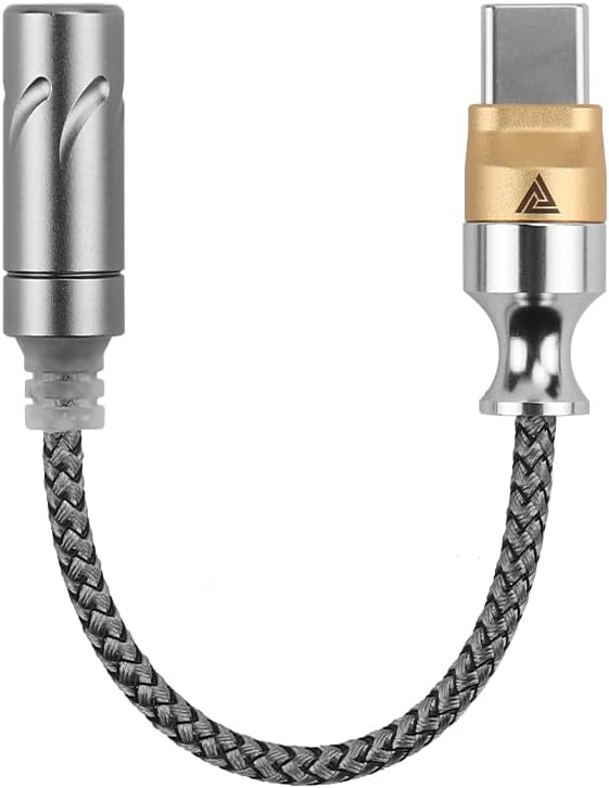 USB C to 3.5 mm Audio Headphone Jack Adapter,USB C Aux Dongle Cable Cord,USB-C to Headphone Jack (TC-MAX PRO(Silver))