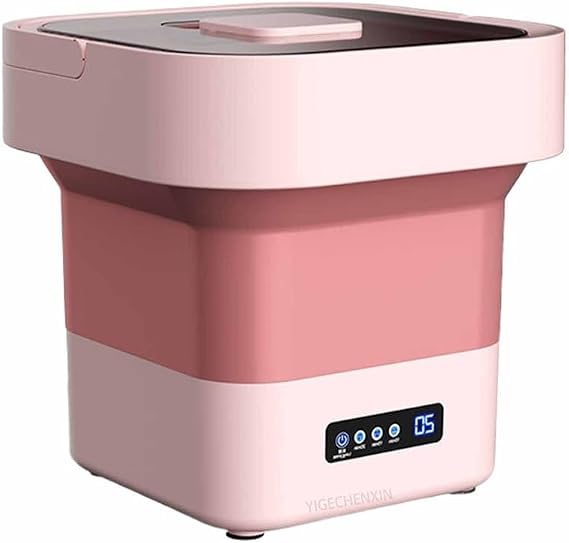 10L Foldable Portable Washing Machine, Touch Screen Home Mini Washing Machine with Automatic Drainage and Blue Light Sterilization Function for Apartment