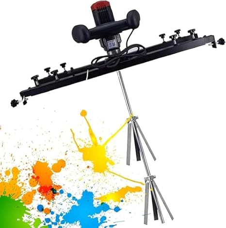 Power Mixer Pneumatic Agitator Clamp-On Drum Agitator Industrial-Grade Pneumatic Shaker Paint Stirring Tool,Paint Mixer 3280W Electric Agitator, 110V Tank Stirring Machine with Folding Prope