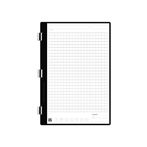 Rocketbook Pro Graph Page Pack | Scannable Rocketbook Pro Graph Paper - Write, Scan, Erase, Reuse | 20 Graph Paper Sheets | Executive Size: 6 in x 8.8 in