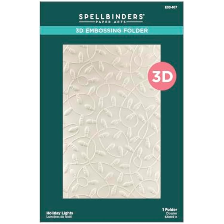 Spellbinders E3D-107 All Wrapped Up 3D Embossing Folder from The Dancin Christmas Friends Collection