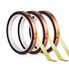 Polyimide Film Adhesive Tape High Temperature Tape 1 inch 25.4mm X 33m,No Residue Heat Resistant Tape for Sublimation, Masking, 3D Printing, Electric Task, Soldering
