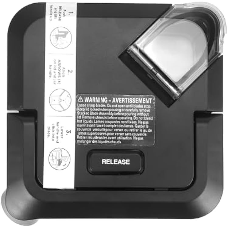 Replacement Locking Lid Compatible with Ninja Blender 72oz XL Pitchers, Square Top Cover for Ninja BL660, BL663, BL665, BL740, BL770, BL771, BL772