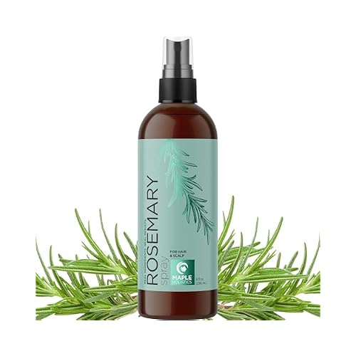 Rosemary Water Spray for Hair & Scalp - Biotin Rosemary Rice Water Spray with Nourishing B Vitamins Ginseng Extract and Peppermint Oil - Dry Hair & Scalp Treatment - Vegan & Cruelty-Free 8 Fl Oz