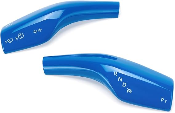Blue Steering Lever Cover Gear Shift Lever Decorative Cover Compatible with Tesla Model 3(2017-2023) / Model Y(2021-2024)