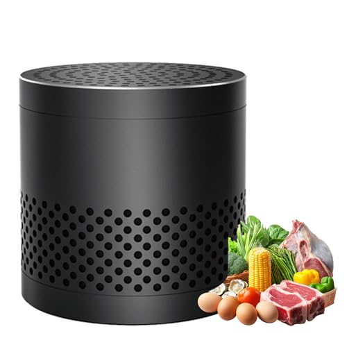 Refrigerator Deodorizer Odor Eliminator, Stainless Steel Fridge Smell Eliminator, Air Purifier, Fridge Air Freshener, Odor Absorbers for Home Refrigerator, Freezer, Closet and Car Black