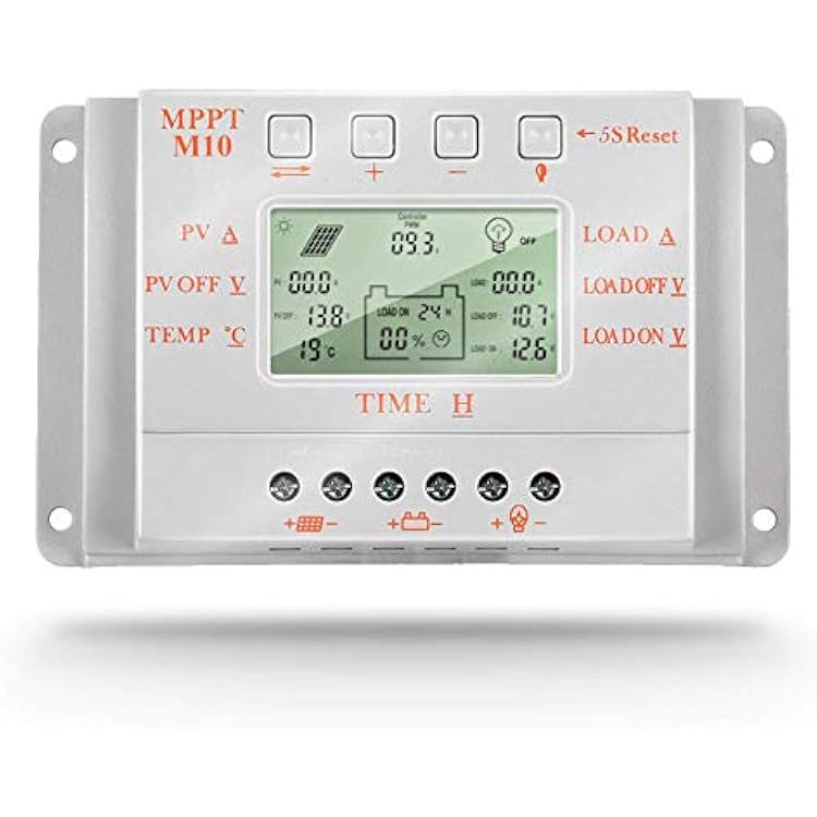 SolaMr 30A Solar Charge Controller MPPT 12V24V Intelligent Solar Panel Charge Controllers with LED Screen Display USB Port 5V Output Solar Panel Battery Regulator